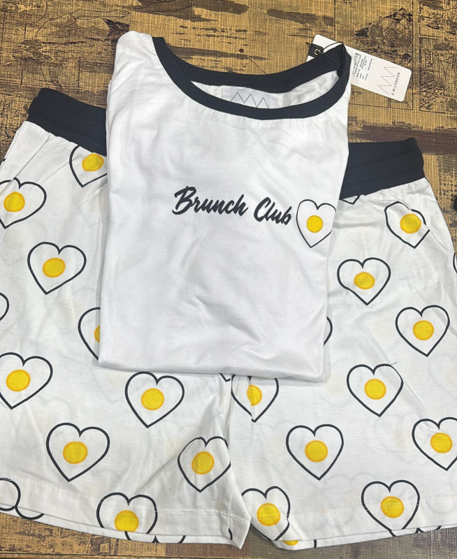 Brunch Club Print Short Set
