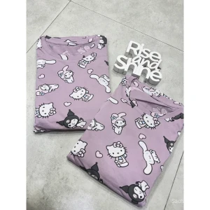 Women Cartoon Print Cotton Hosiery Night Suit Set - Cute Character Sleepwear Co-ord Set
