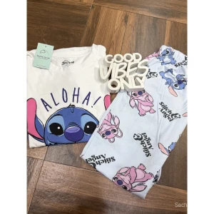 Women Stitch Printed Cotton Hosiery Night Suit Set - Cute Cartoon Sleepwear Co-ord Set